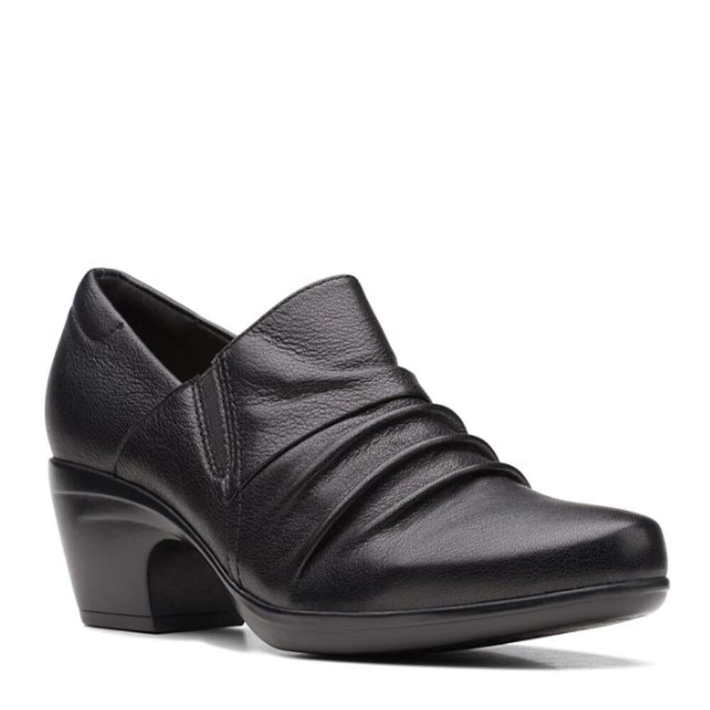 Clarks Emily Cove Women's Pump Black Leather Size 9 - Picture 2 of 9